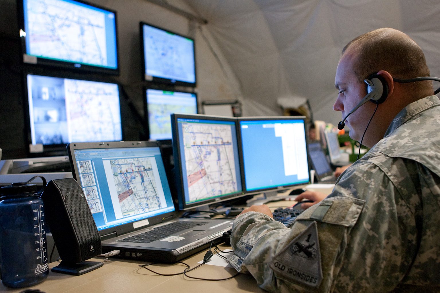 Operator at a command console